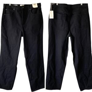 NEW UNIVERSAL THREAD Highest Rise Straight Leg Denim Jeans Black Size 14 Long